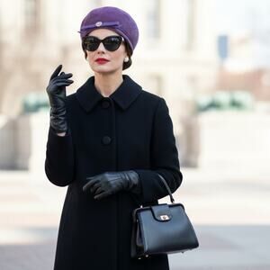 1960s Mr D French Room Lavender Fur Felt Hat | Vintage Rhinestone Pillbox